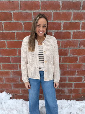 Showstopper Gold Button Cardigan