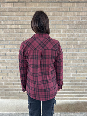 Lewis Top - Burgundy Plaid