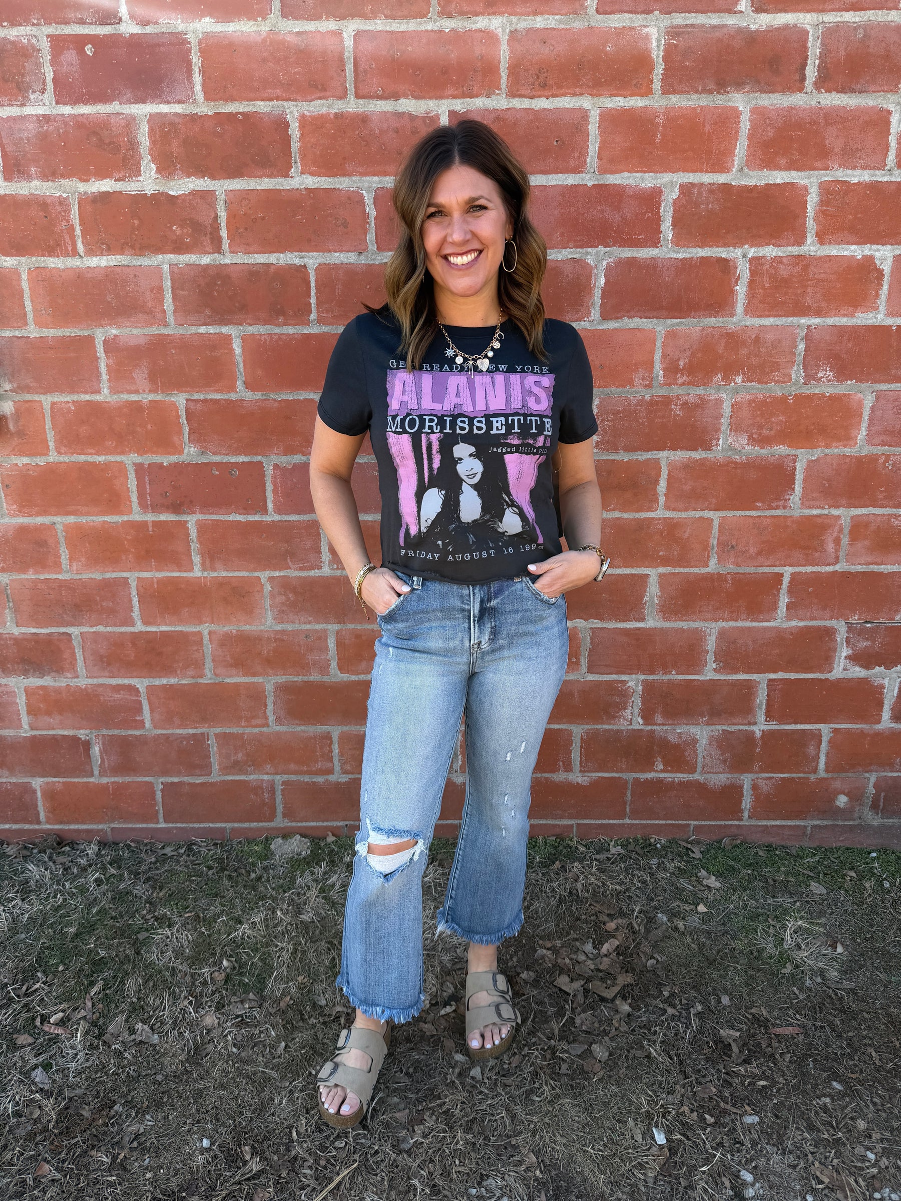 Alanis Morisette Graphic Crop Tee