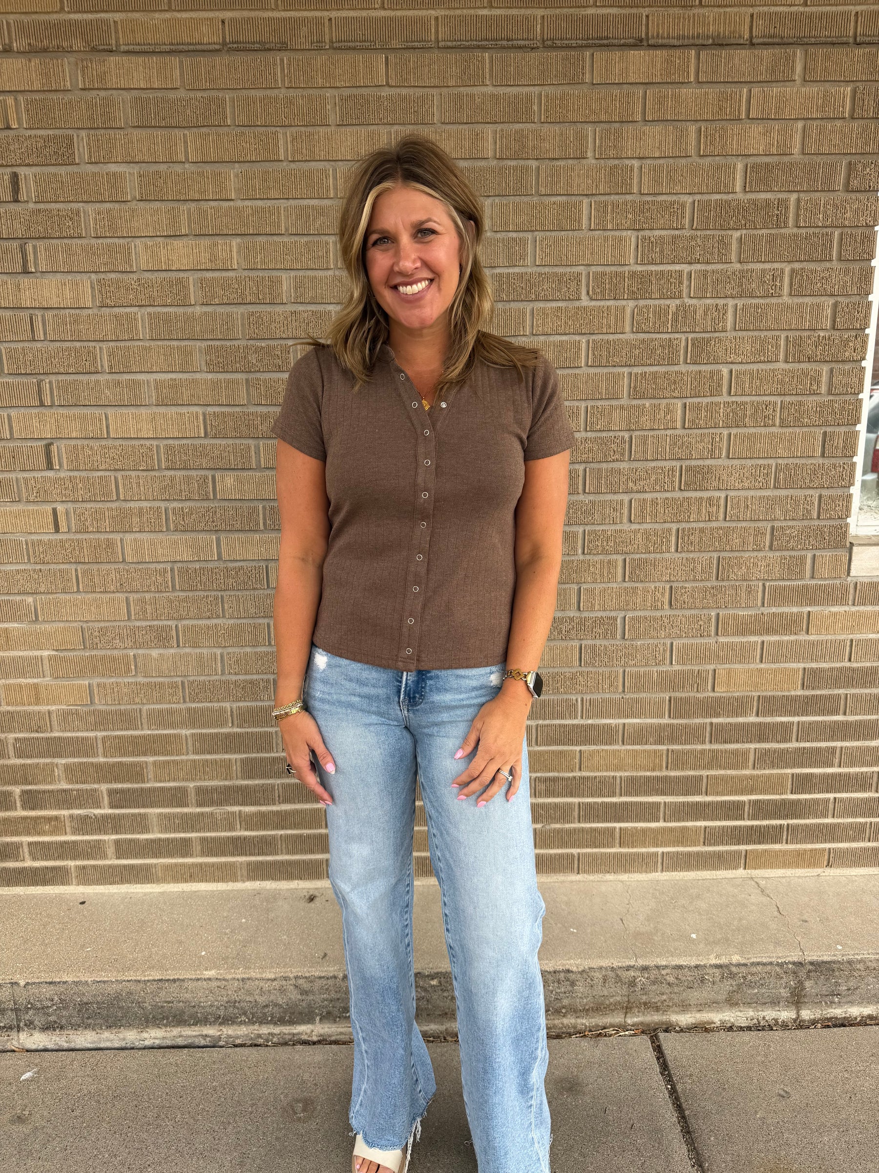 Joanna Top - Brown Heather