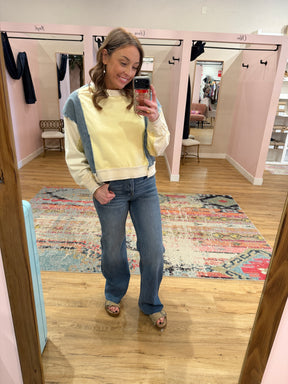 Lemon Cream & Blue Dreams Top