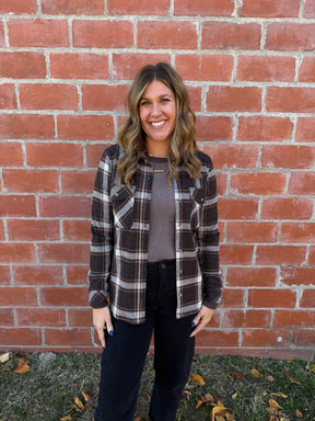 Stacy Top - Coffee & Ivory