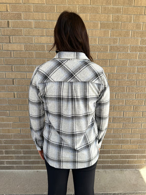 Lewis Top - Black Grey Plaid