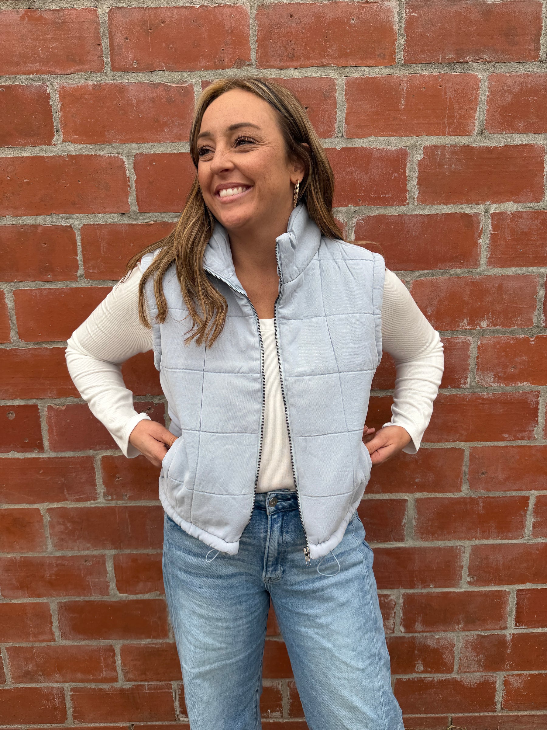 Brina Vest - Light Denim