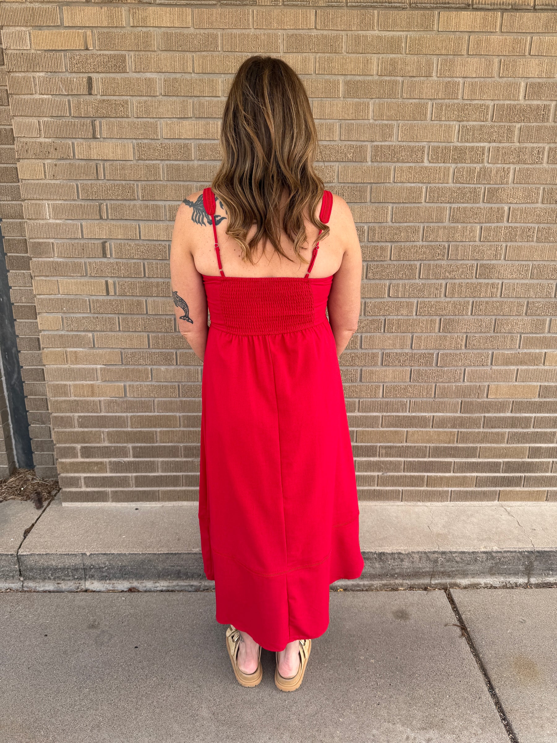 Red Midi Dress