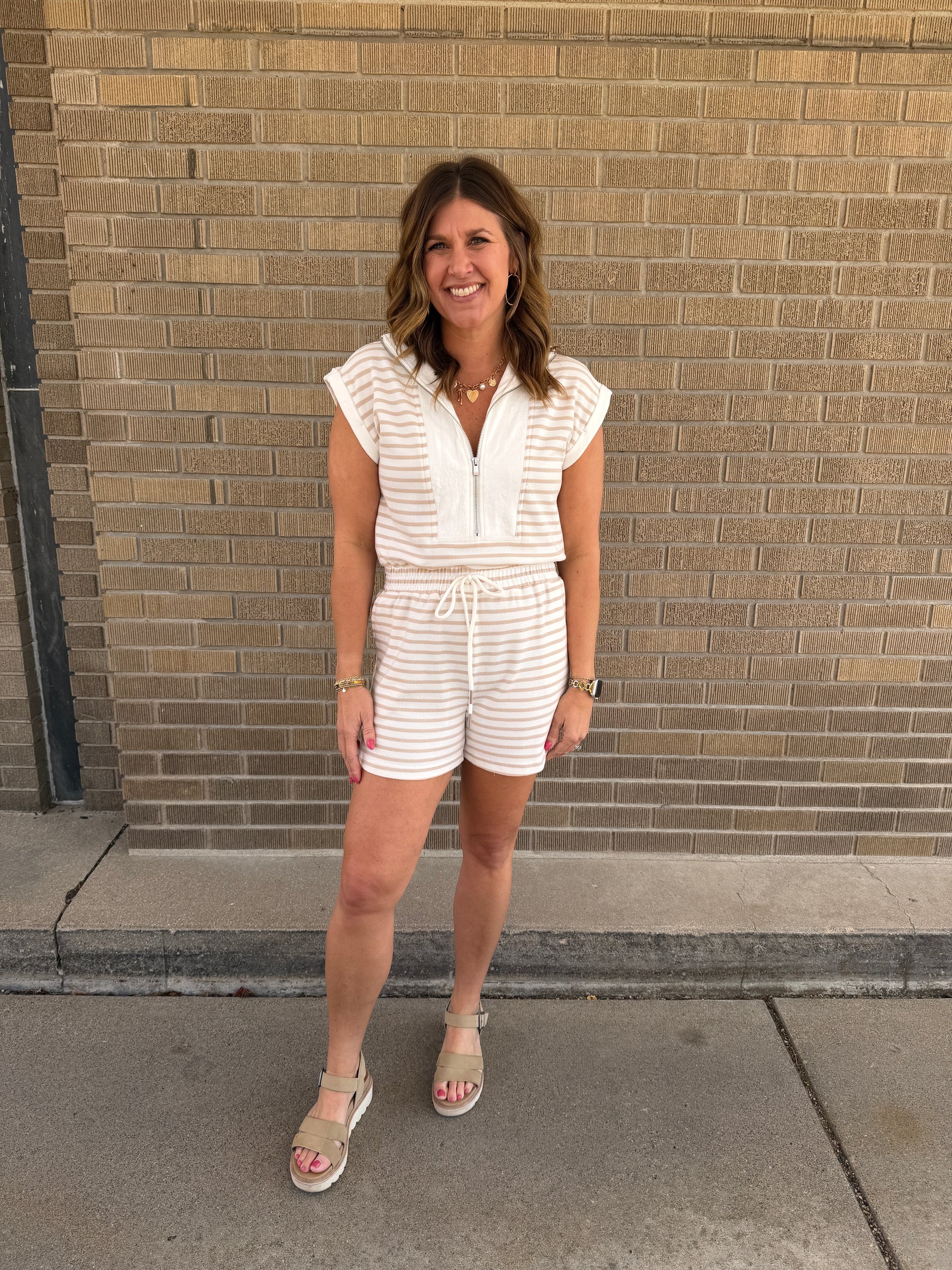 Neutral Girly Romper