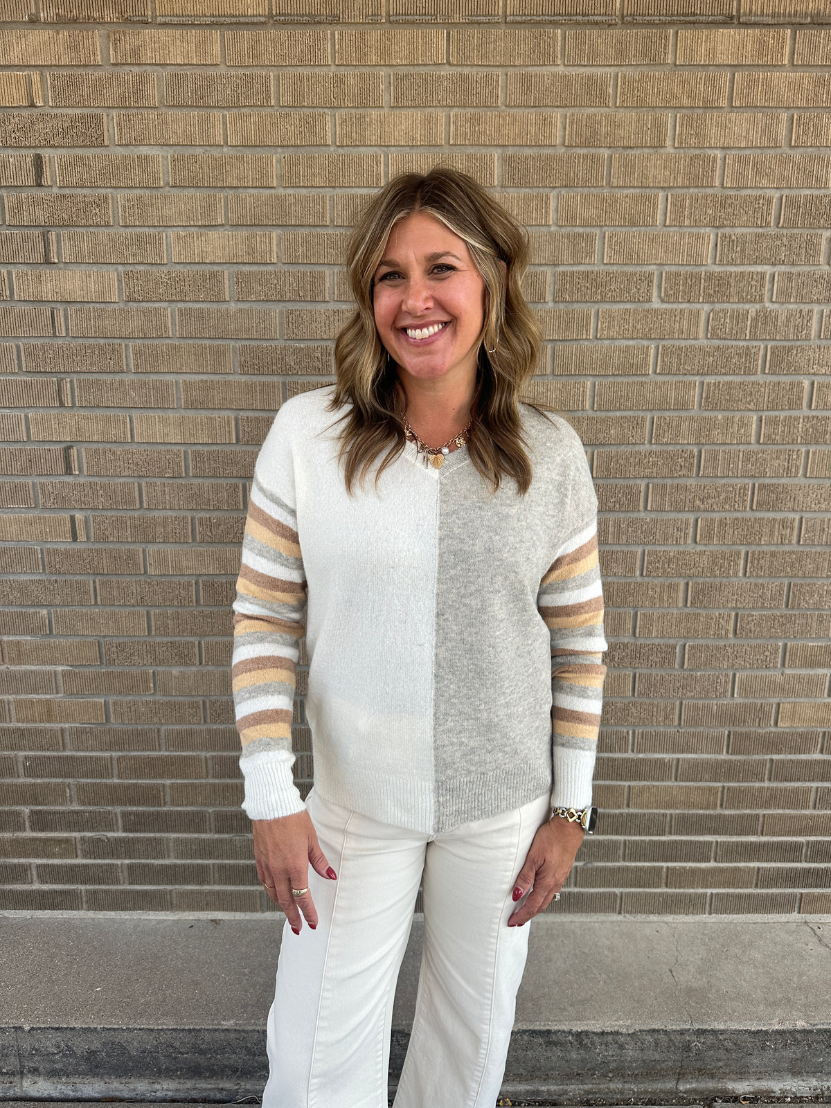 Neutrals Colorblock Sweater