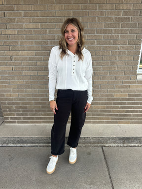 All In Cable Knit Ivory Top