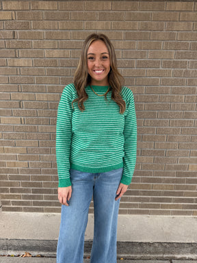 Green Stripe Sweater