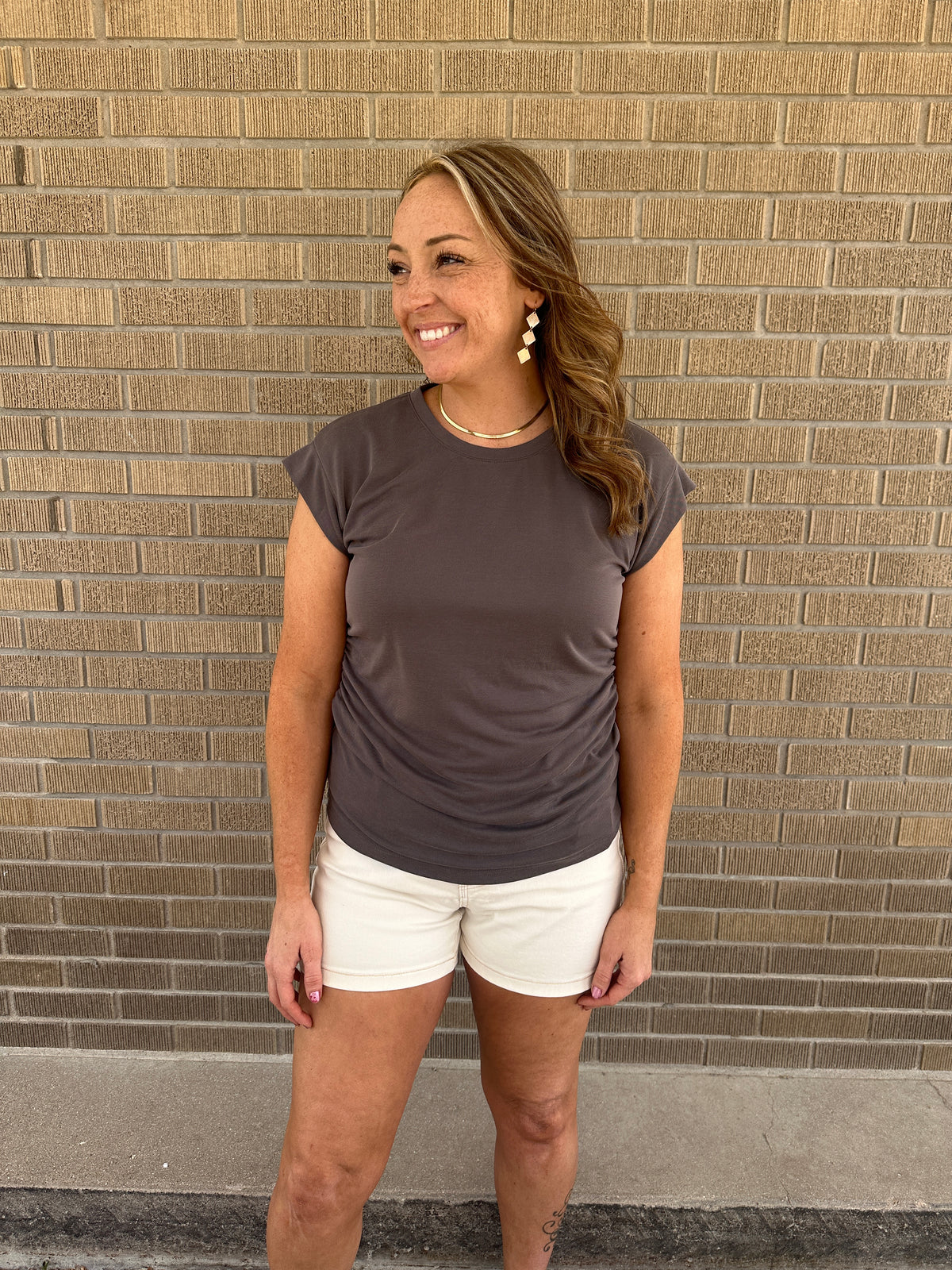 Gun Metal Grey Top