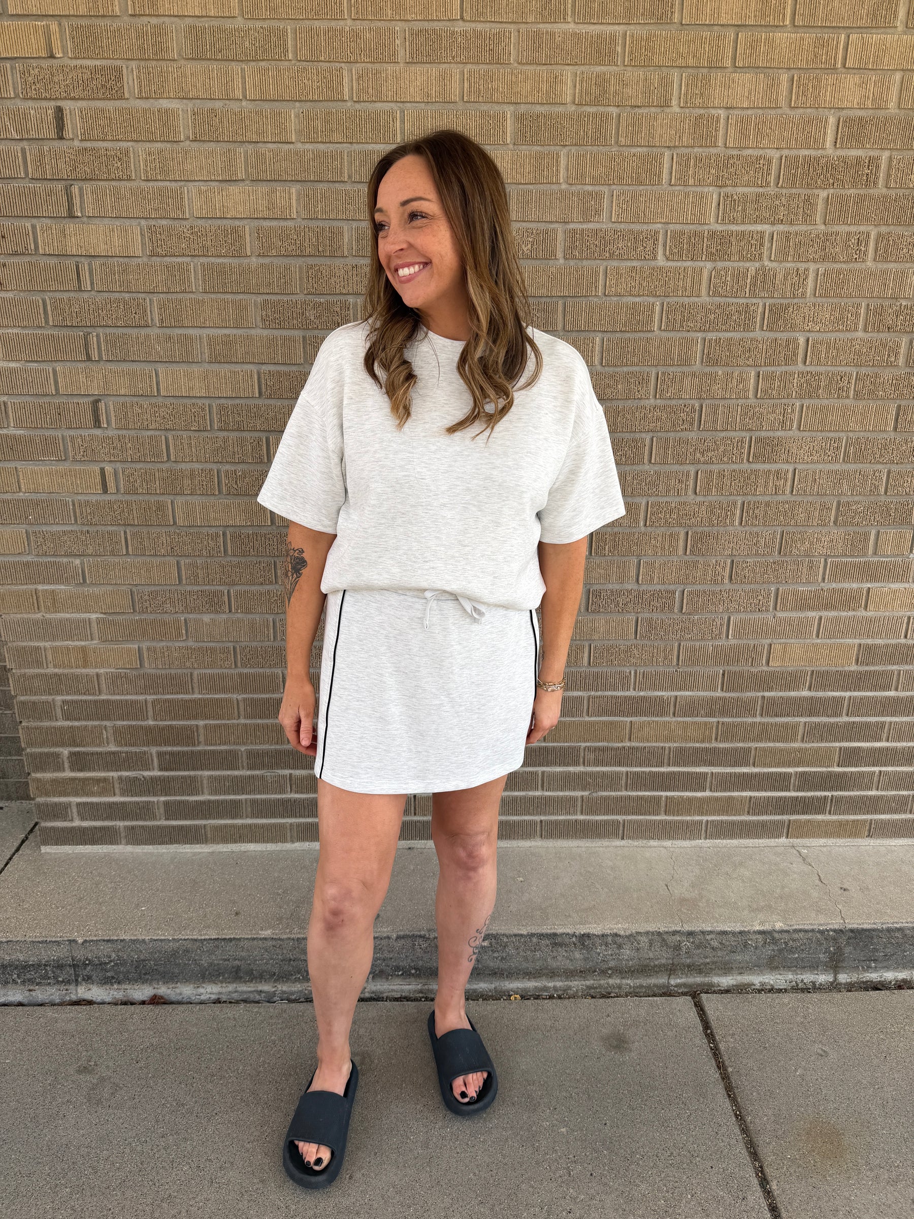 Buttery Soft Modal Tee - Light Grey