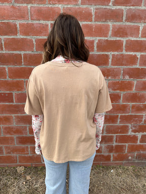 White Floral Mesh Long Sleeve