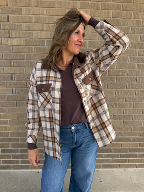 Rustic Plaid with Corduroy Trim