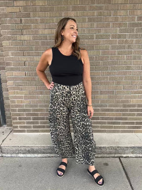 Leopard Barrel Jeans