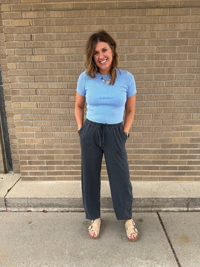 Lil Ribbed Tee - Blue