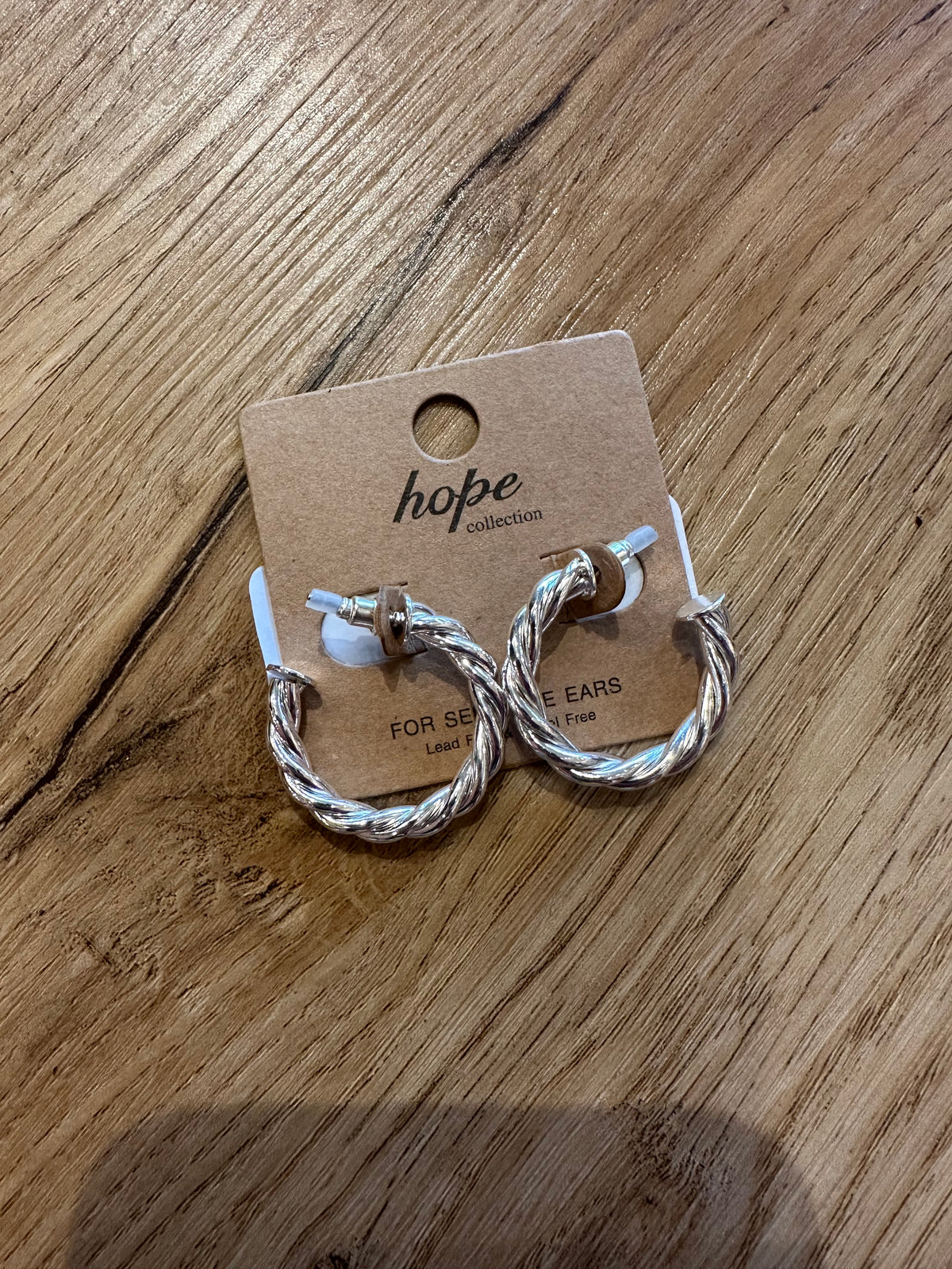 Smaller Twisted Hoop - Silver