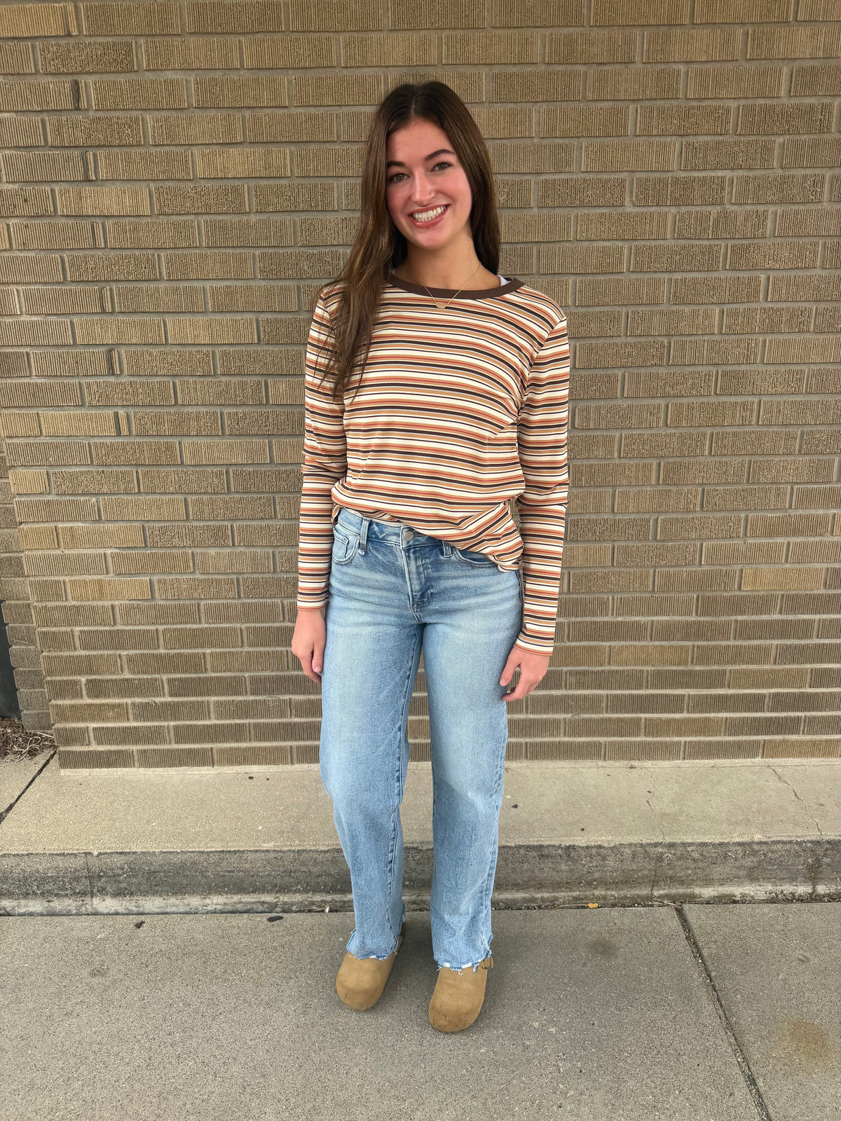 Retro Earth-Tone Long Sleeve