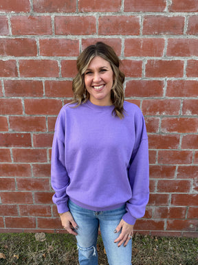 Oversized Lavender Crewneck