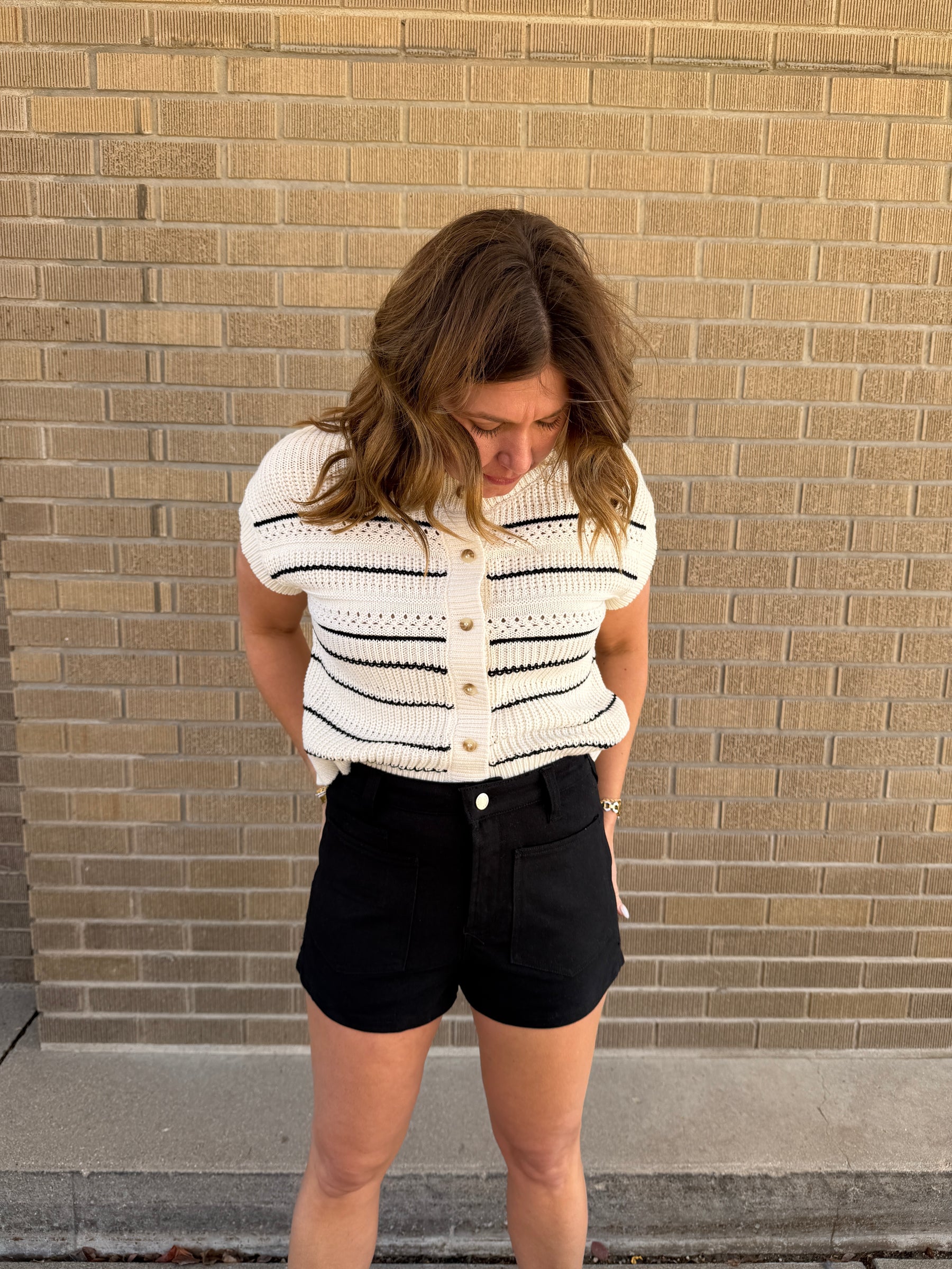 Black Denim Shorts