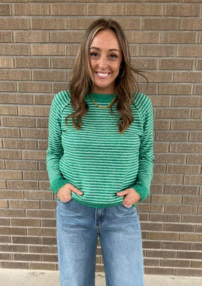 Green Stripe Sweater