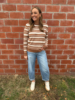 Striped Camel Sweater