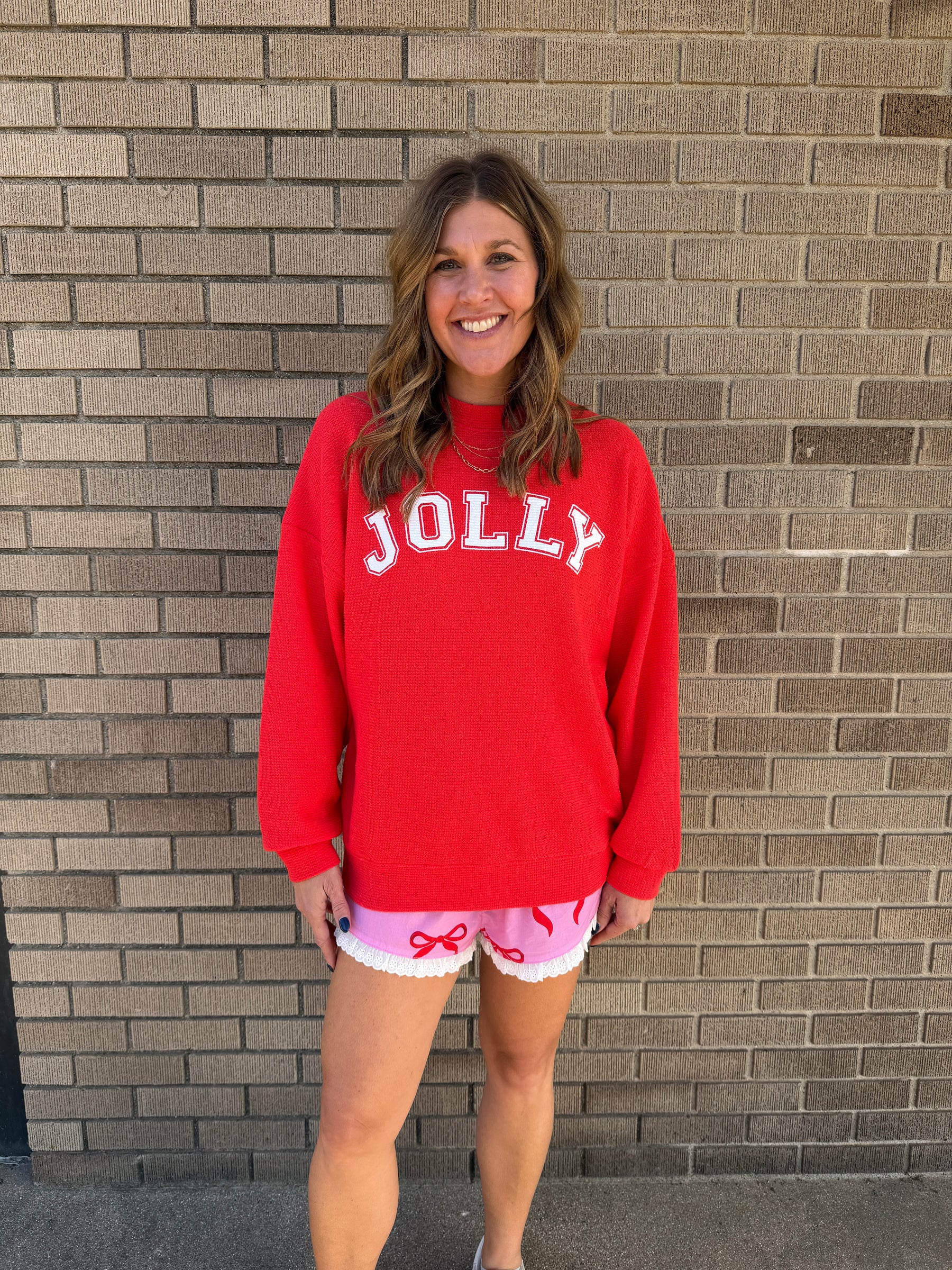 Cloudy Knit Jolly Graphic Top