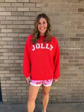 Cloudy Knit Jolly Graphic Top