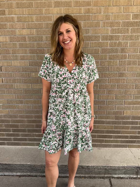 Green Floral Dress