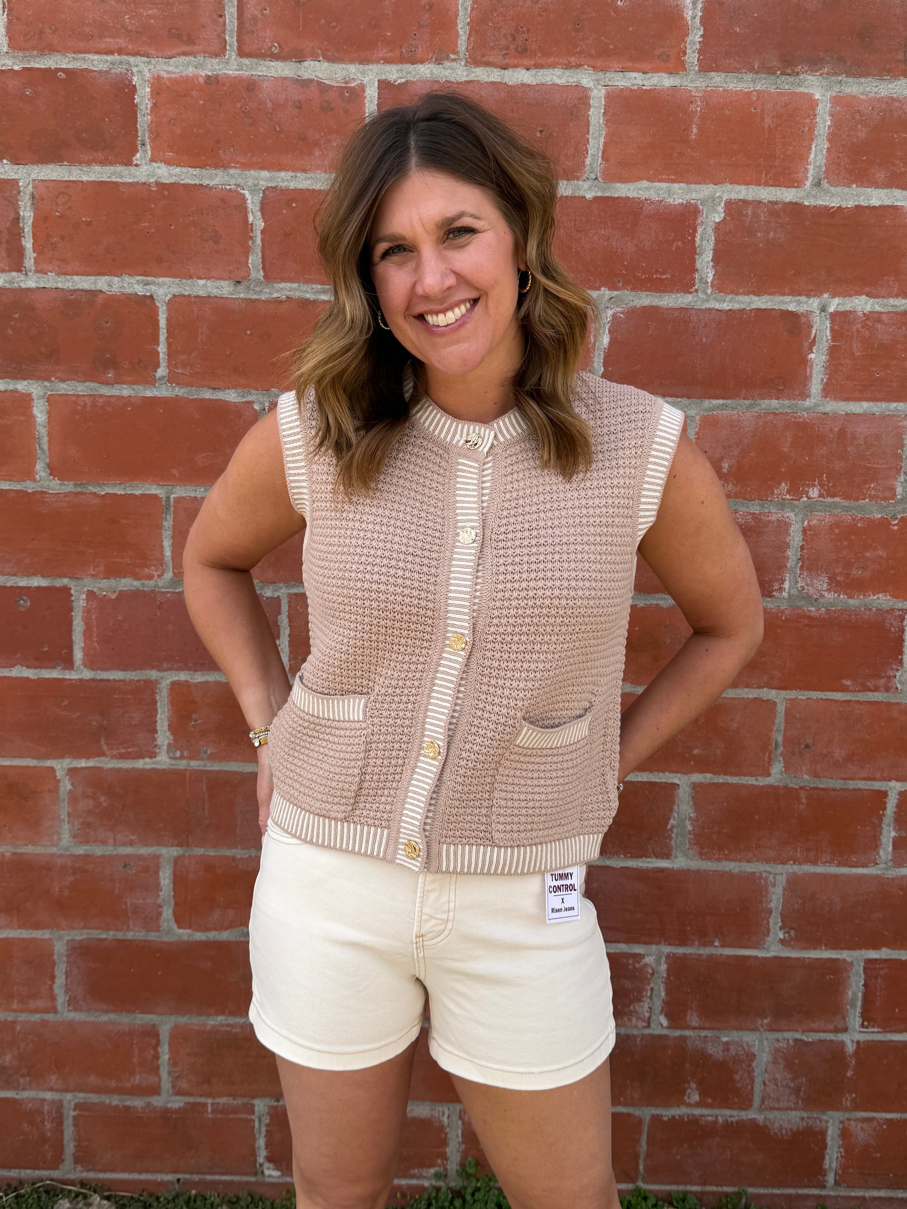 All About Them Details Button Up Top