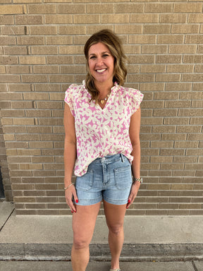 Lilac Floral Blouse