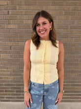 Little Yellow Lace Trim Top