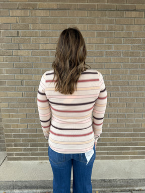 Stacy Top - Autumn Stripe
