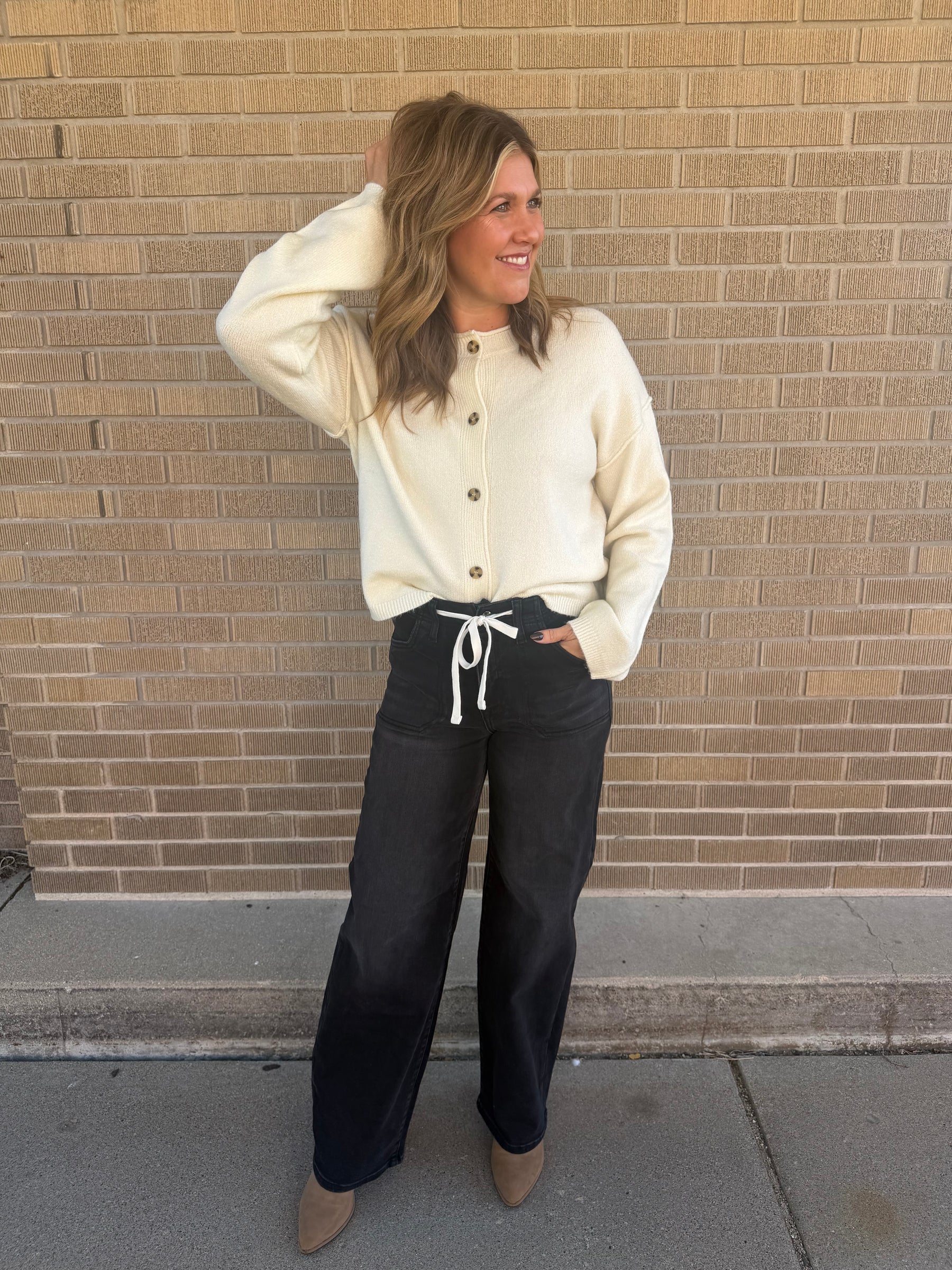 Free Spirit Oversized Cardigan - Cream