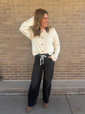 Free Spirit Oversized Cardigan - Cream