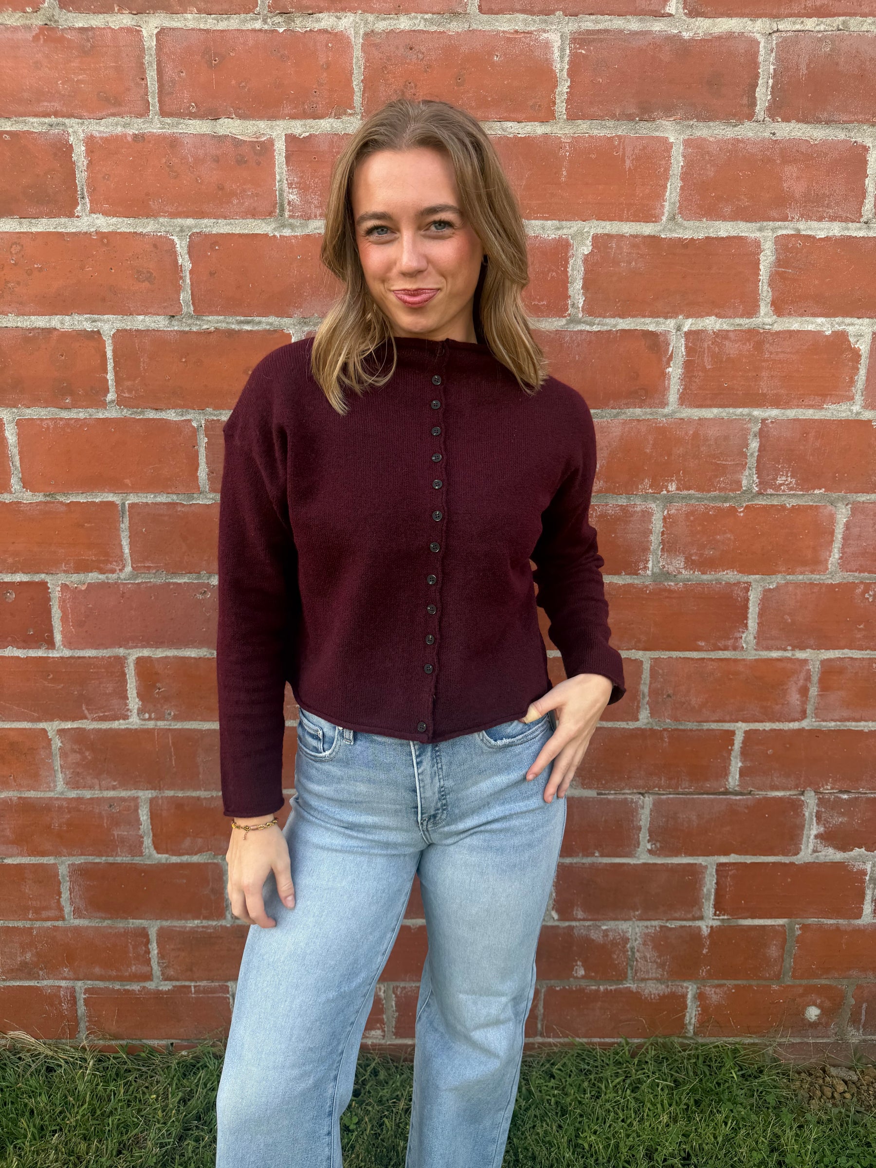 Oxblood Cardi