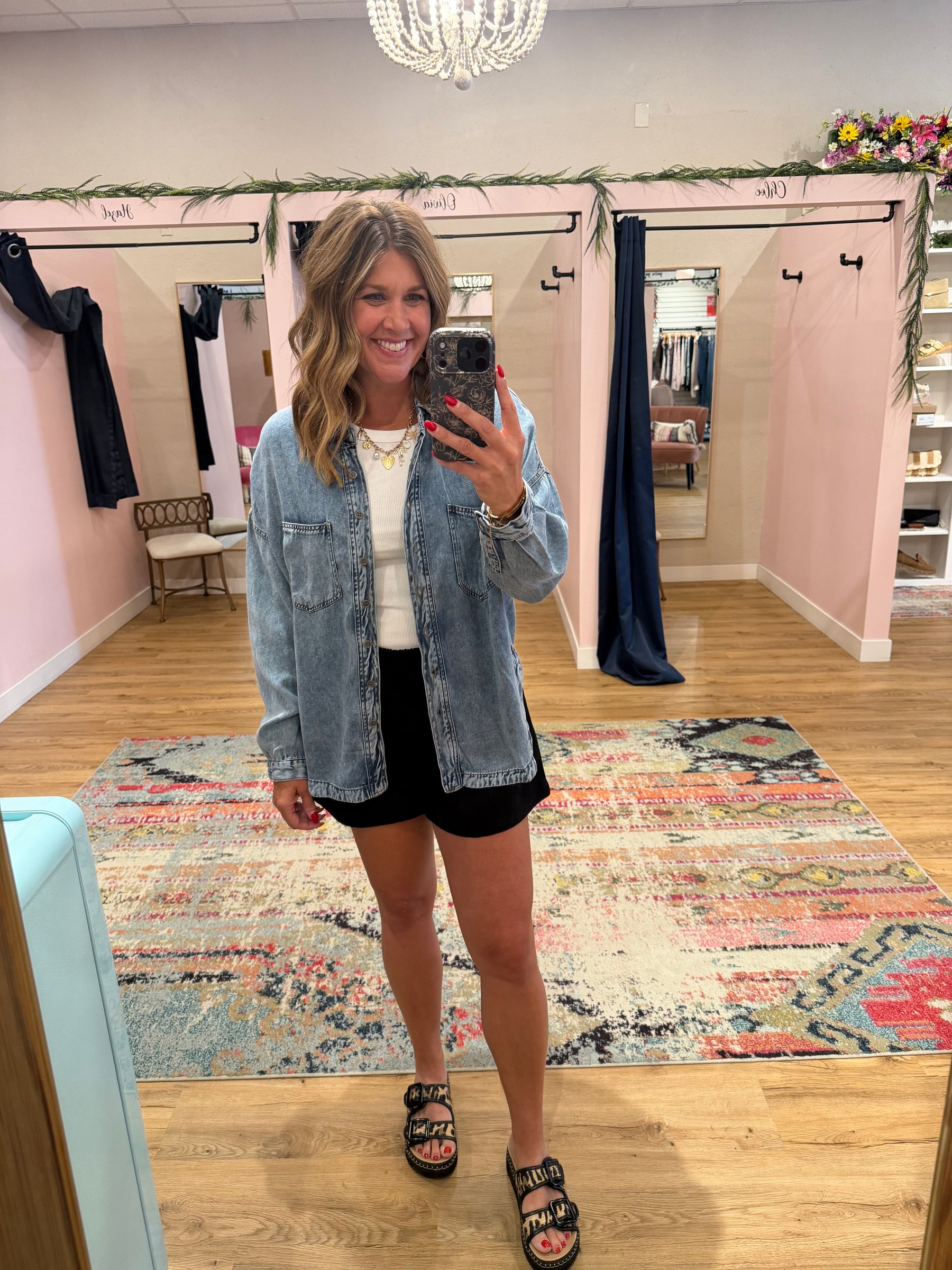 Washed Denim Shacket