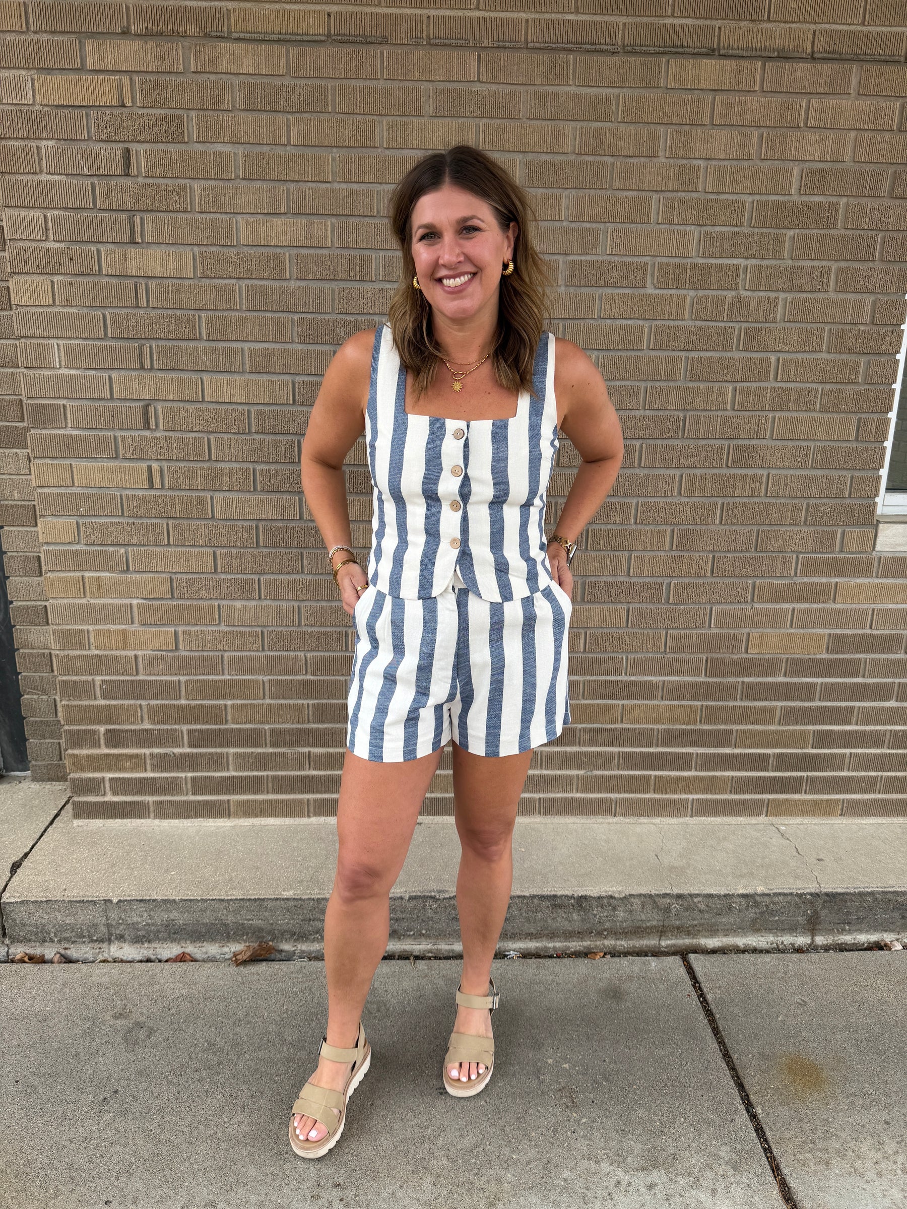 Linen Stripe Tank