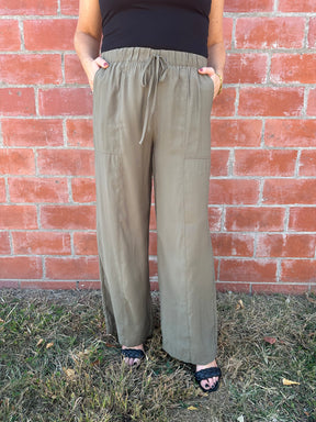 Olive Straight Leg Pants