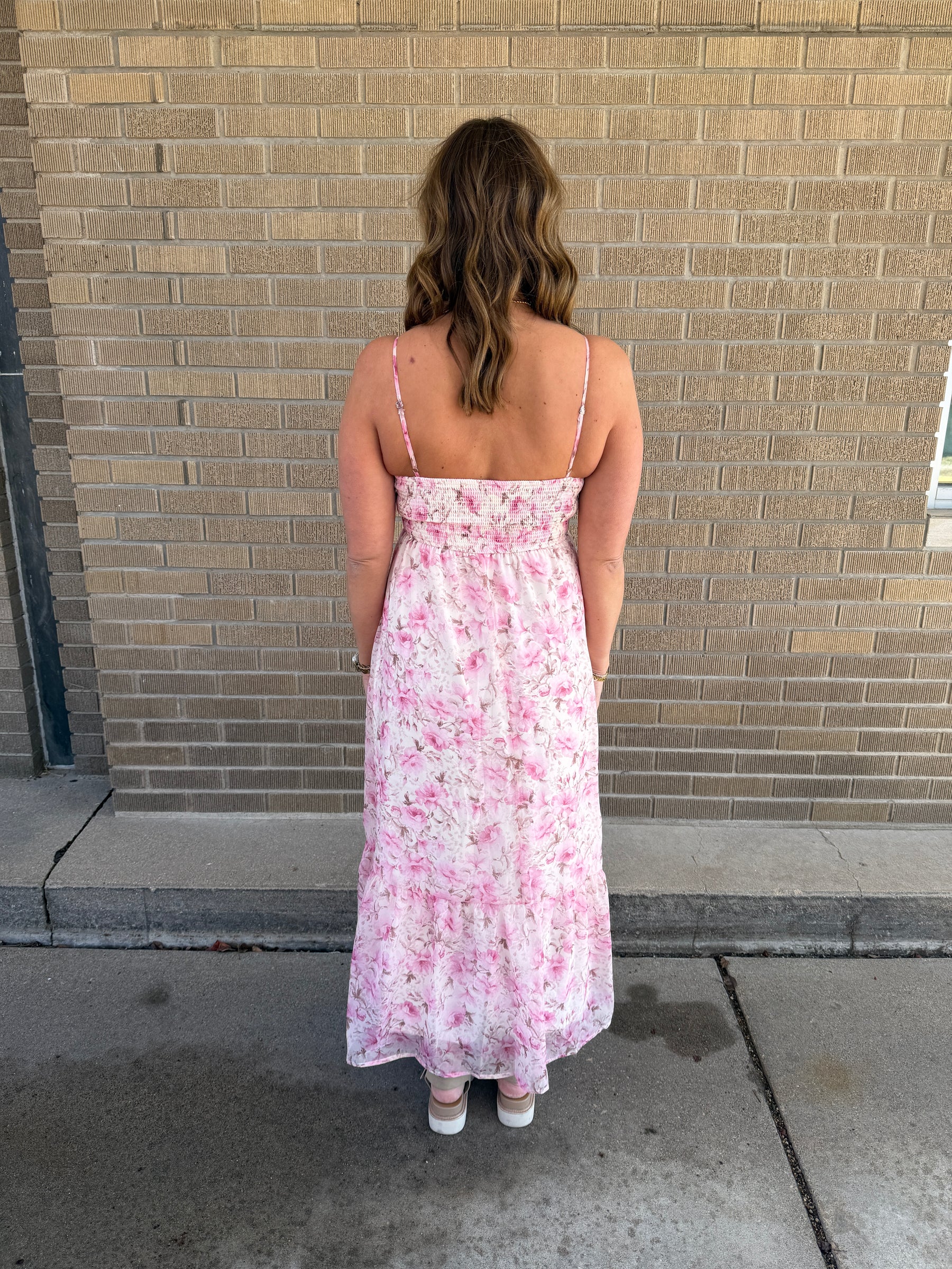 Pinch Me Pink Floral Dress