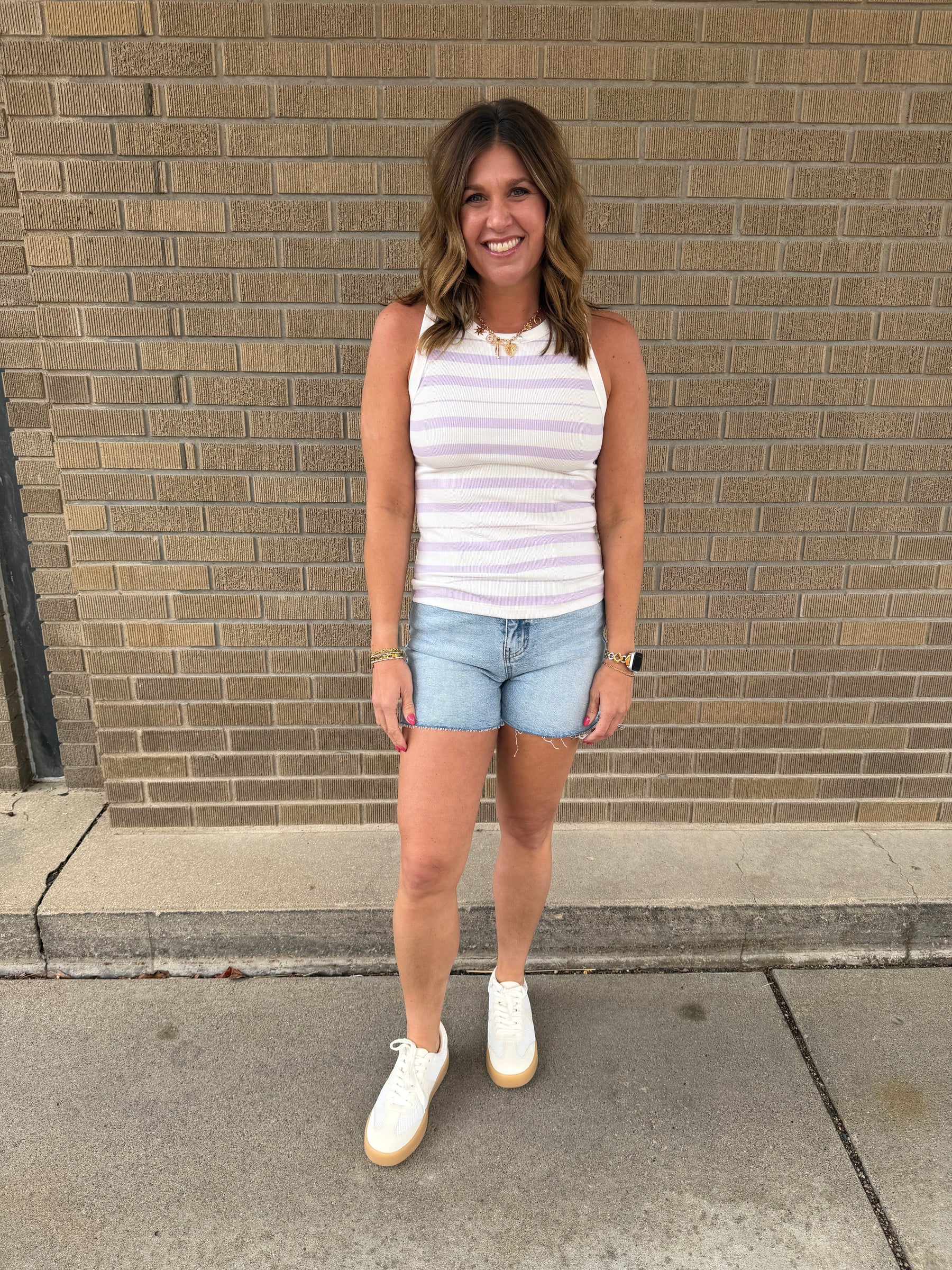 Edlin Tank - Ivory Lavender
