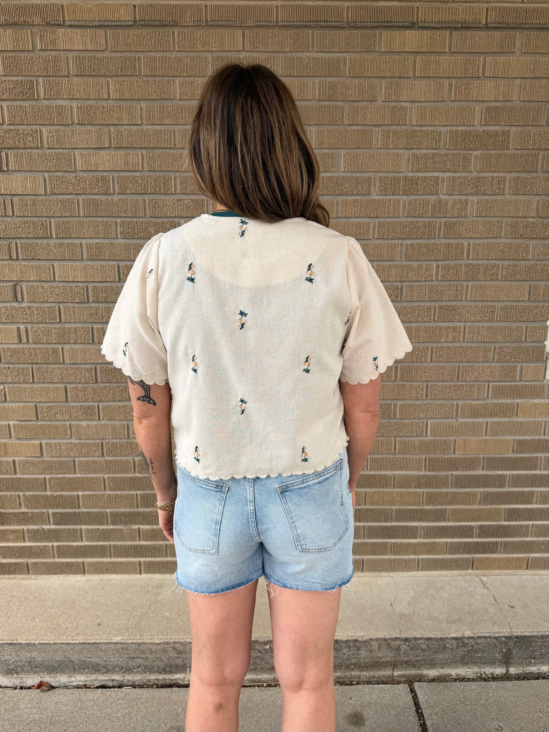 Boho Floral Tie Front Top
