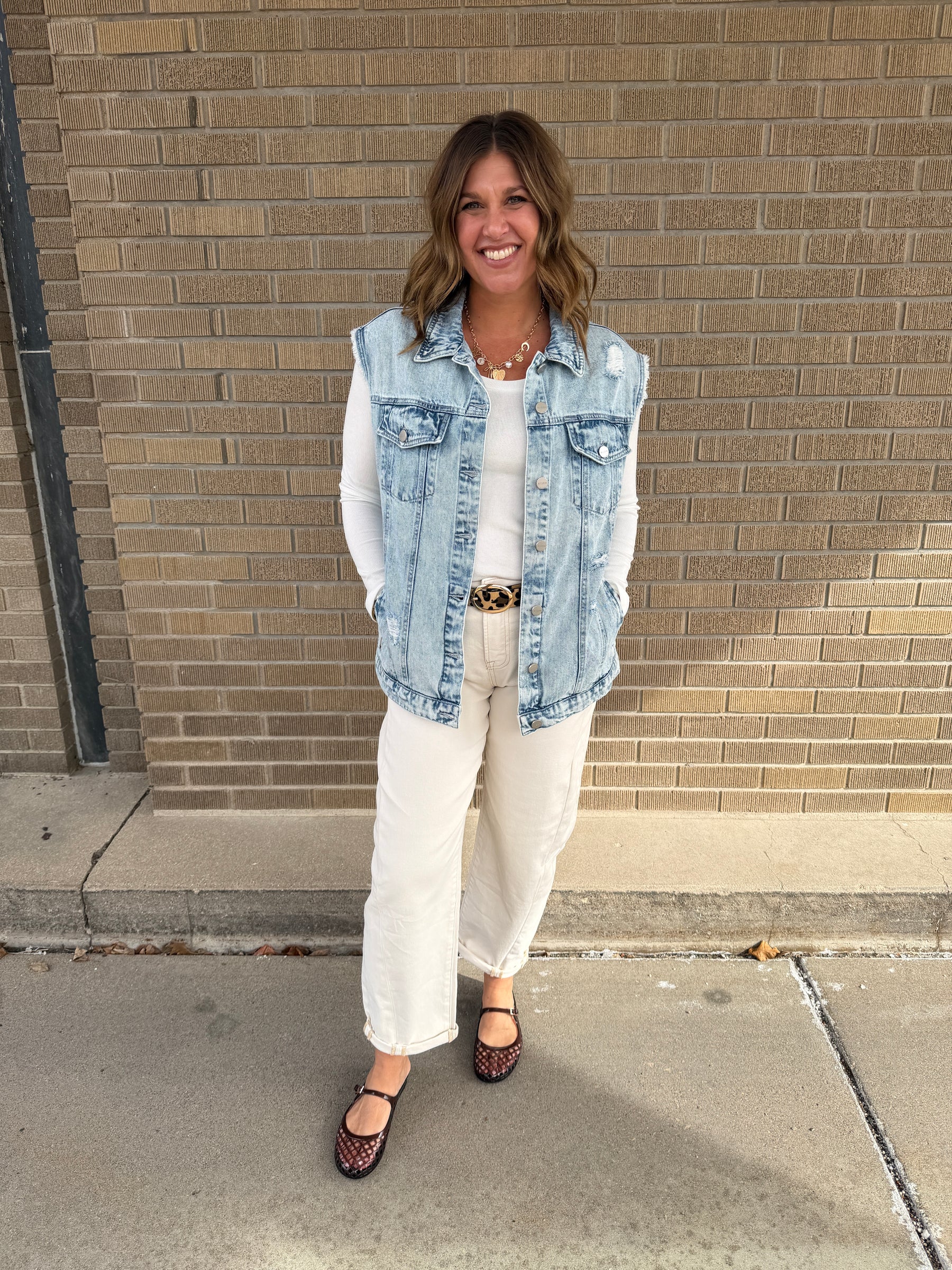 Oversized Denim Vest