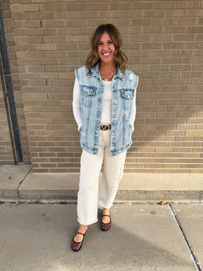 Oversized Denim Vest