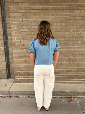 Anything but Basic Blue Top