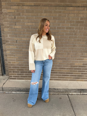 Checkered Neutrals Sweater