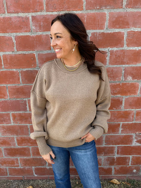 Wanna Snuggle Oversized Sweater - Mocha