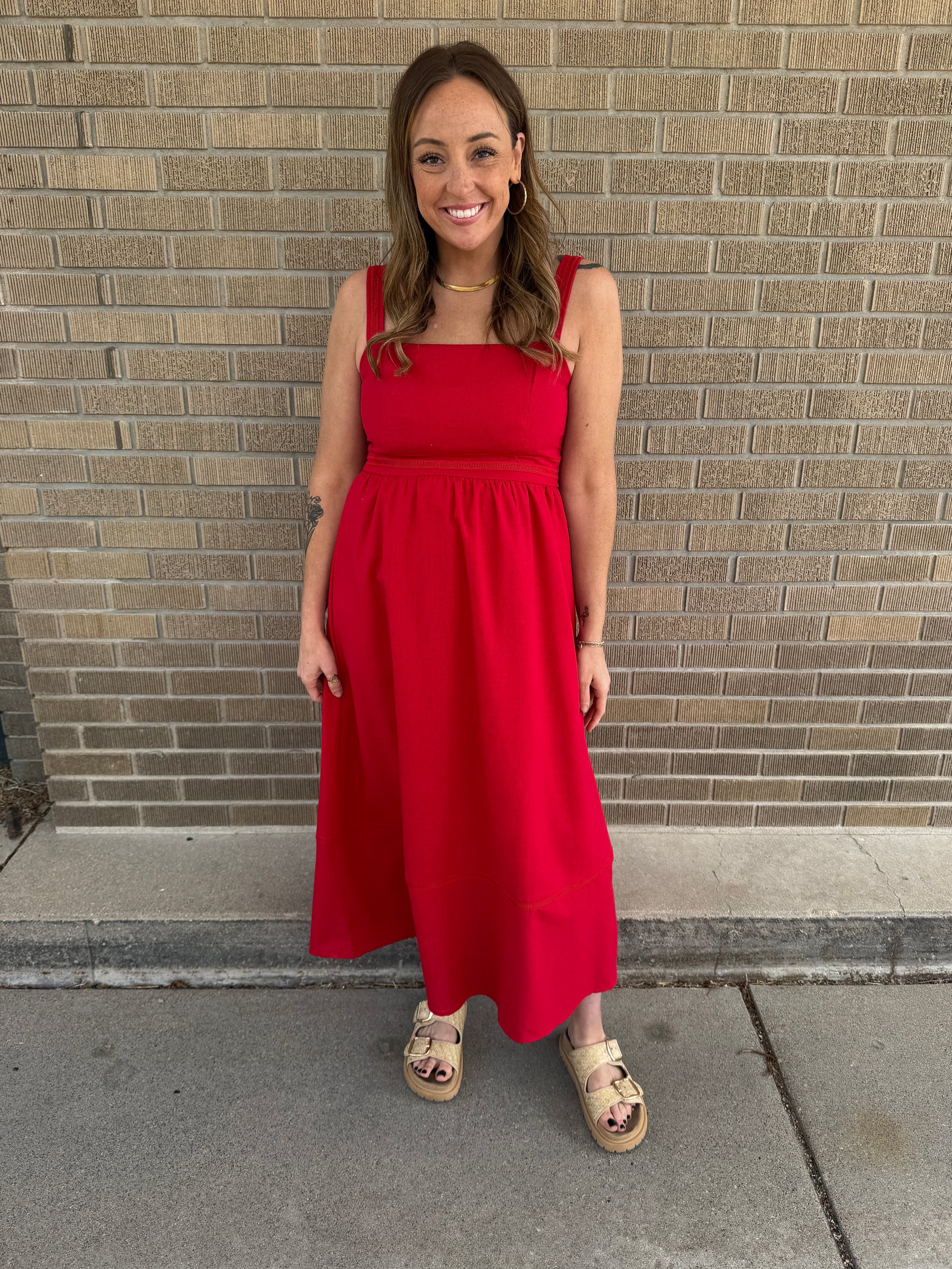 Red Midi Dress