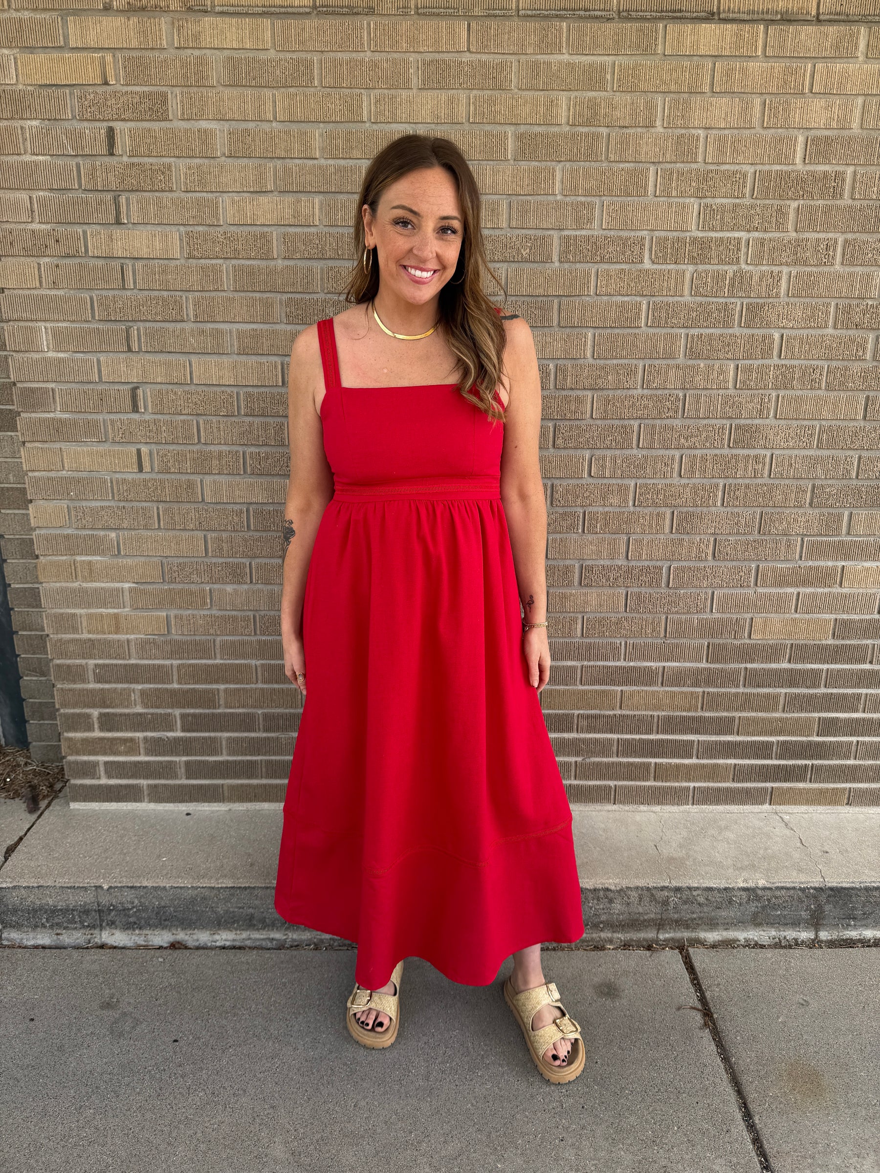 Red Midi Dress