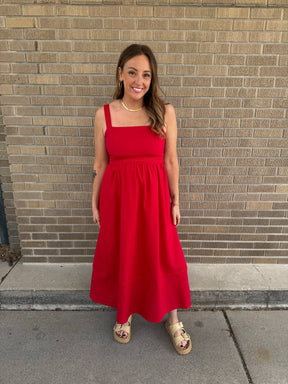 Red Midi Dress