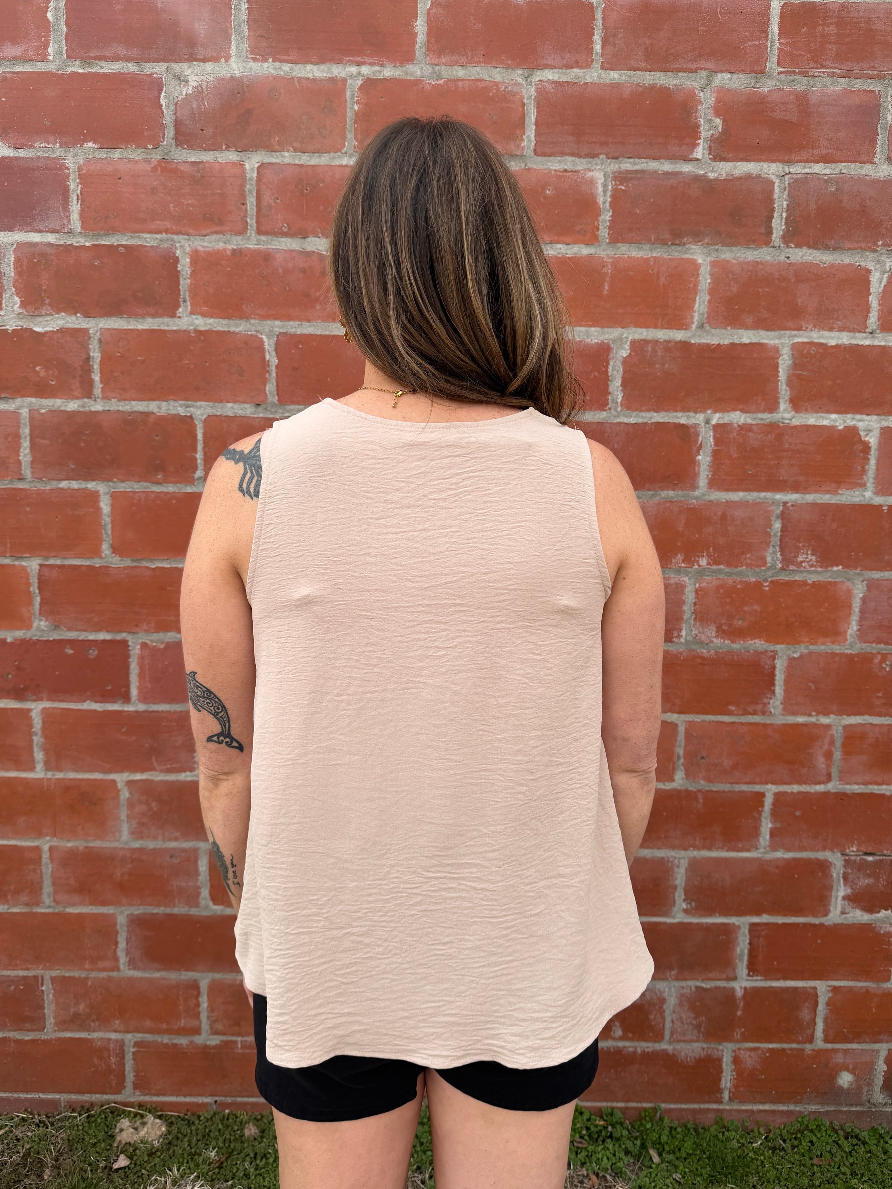 Anything But Basic Tank - Taupe
